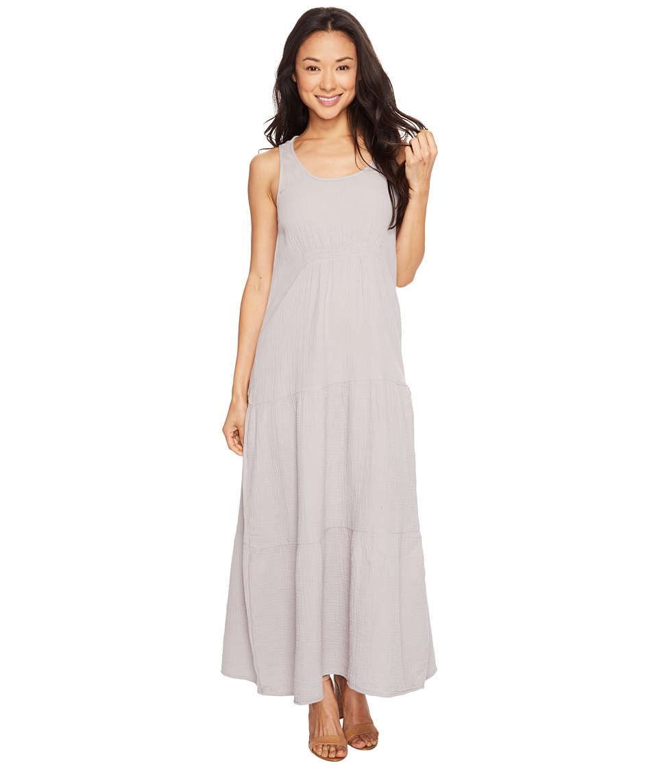 Dylan by True Grit - Smock Front Maxi Tiered Dress (Heather) Women