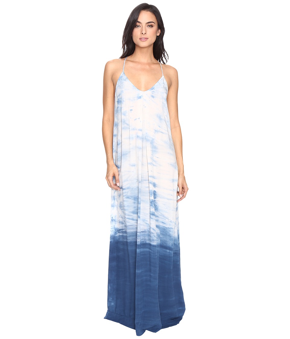 Michael Stars Haze Wash Modern Rayon Maxi Slip Dress (Cosmic Blue) Women