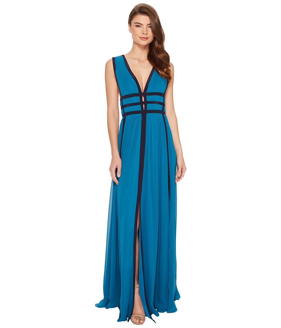 Nicole Miller Gladiator Gown (Mosaic Teal/Navy) Women
