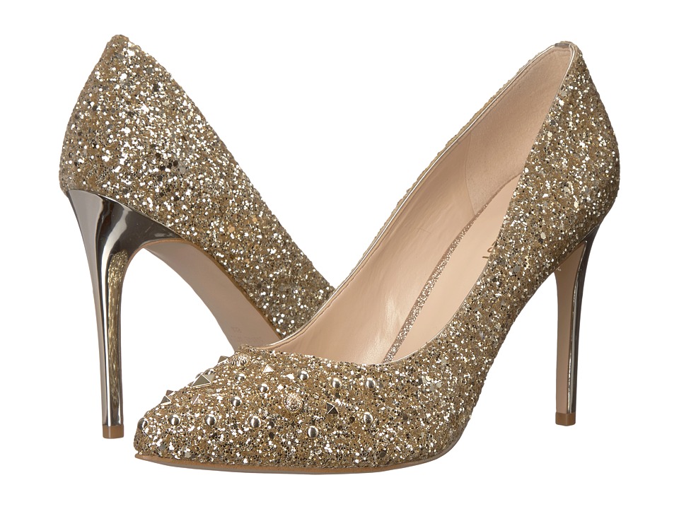 nine west gold pumps