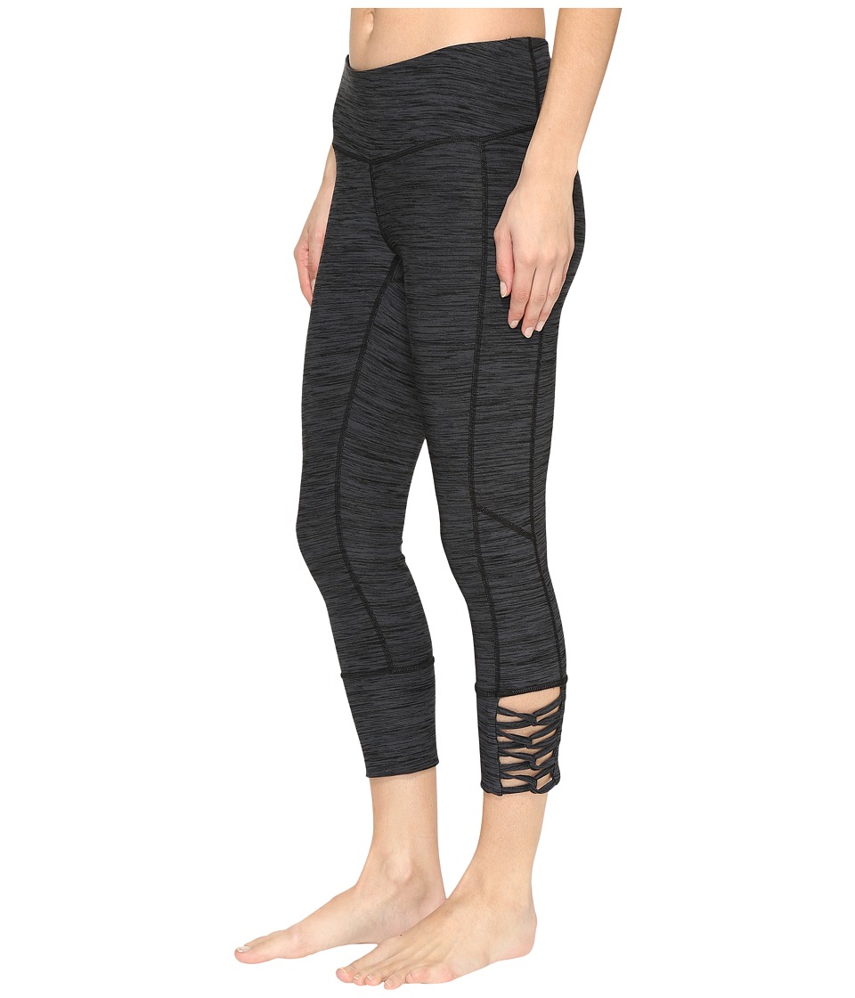 Cinch Capri Leggings w/ Lace-Up Hem (Multicolored) Women