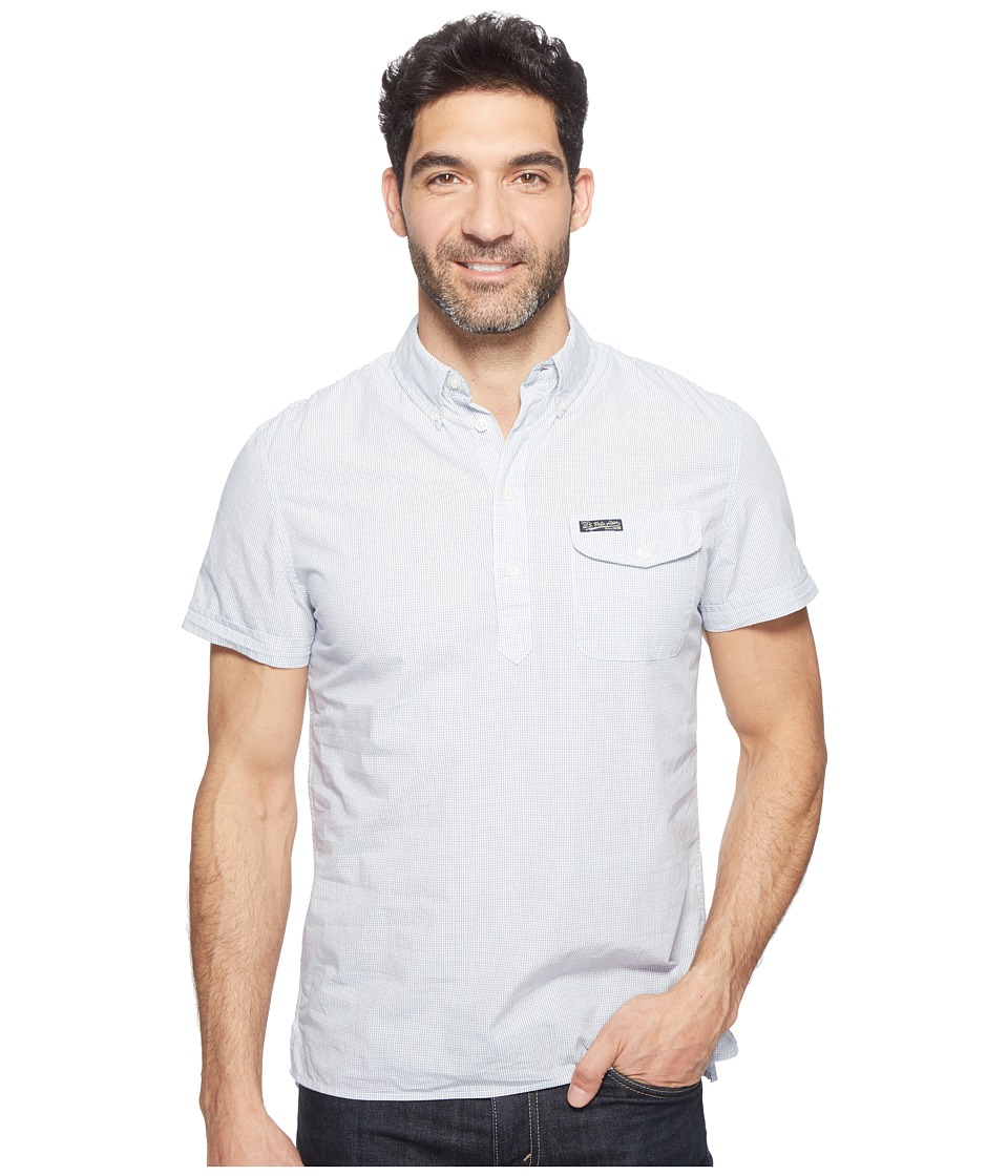 U.S. POLO ASSN. Classic Fit Single Pocket Stripe, Plaid or Print Sport Shirt (Classic Navy) Men