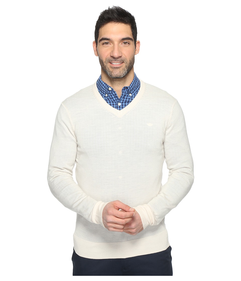 Dockers Premium Merino V-Neck (Egret Heather) Men