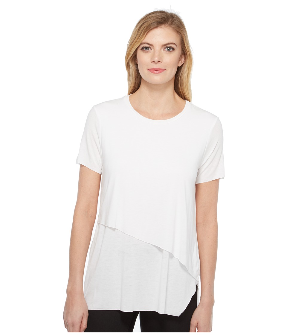 Michael Stars Jersey Double Layer Tee (White) Women