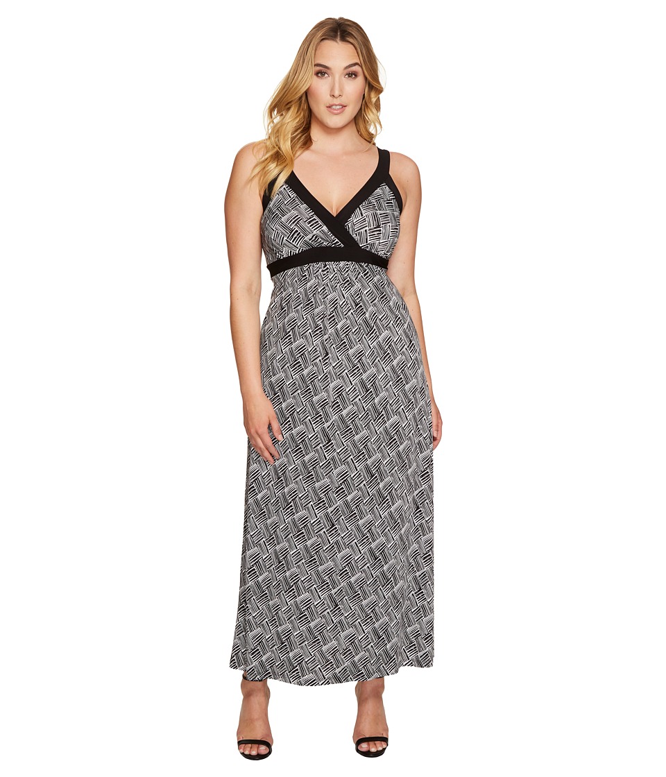 Karen Kane Plus Plus Size Banded Maxi Dress (Print) Women