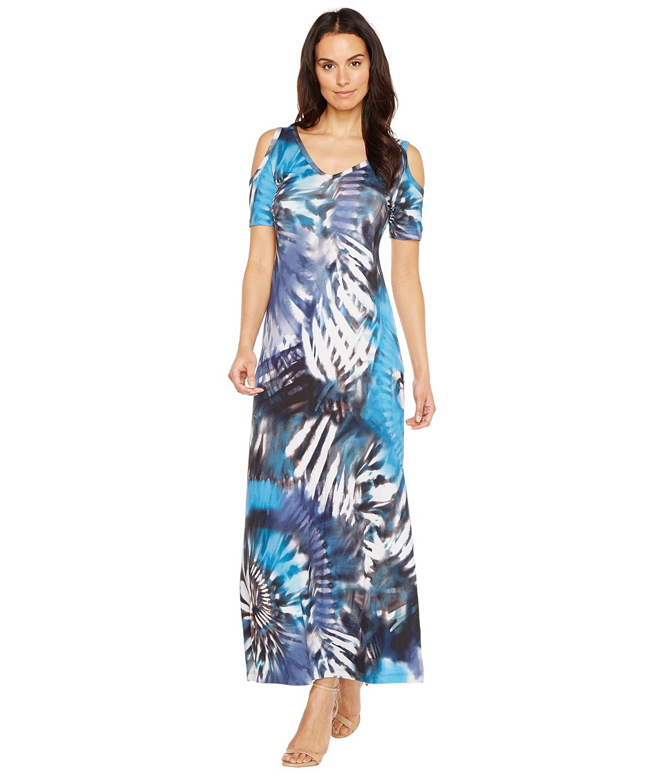 Karen Kane Cold Shoulder Maxi Dress (Print) Women