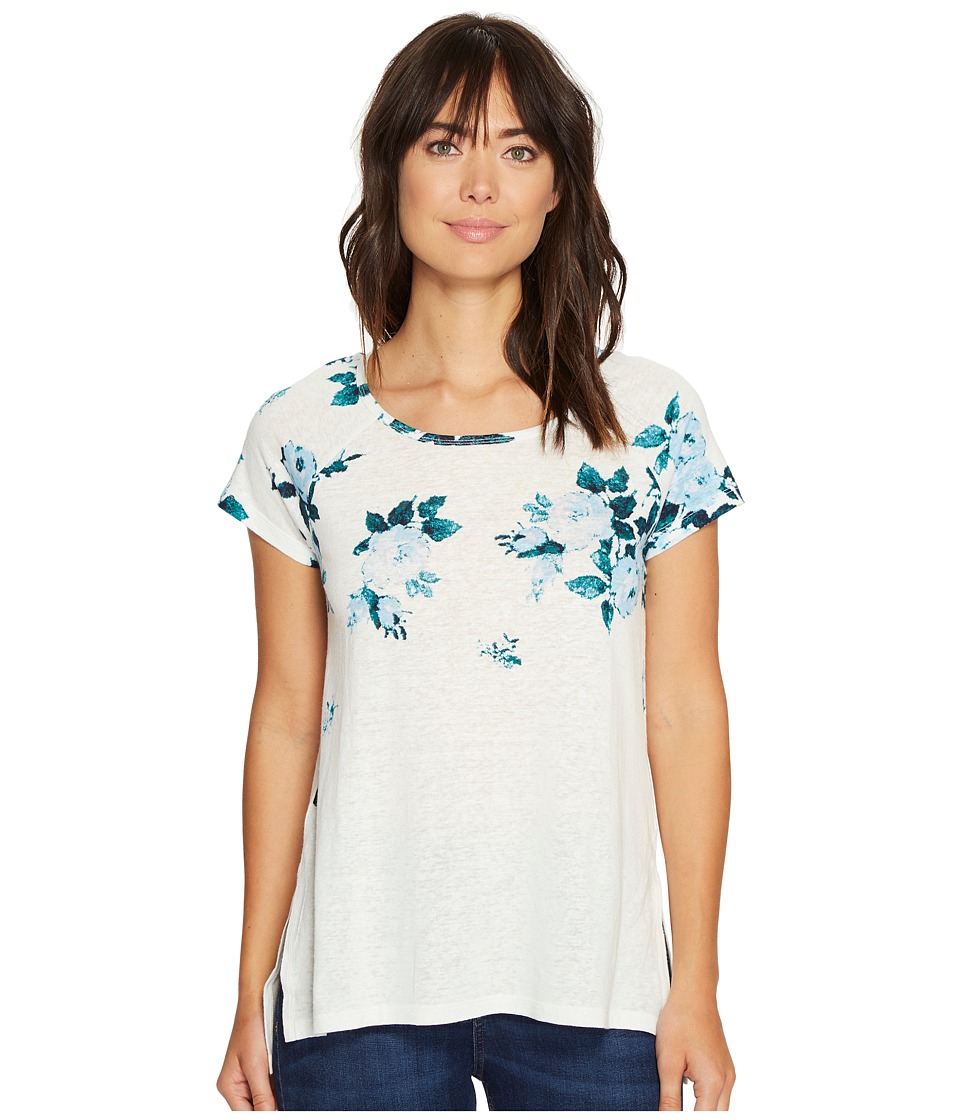 Lucky Brand All Flower Tee (Blue Multi) Women