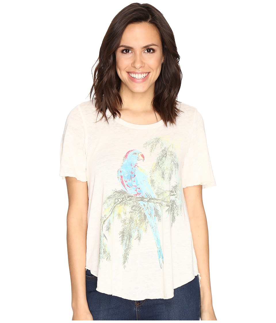 Lucky Brand Parrot Branch Tee (Jet Stream) Women