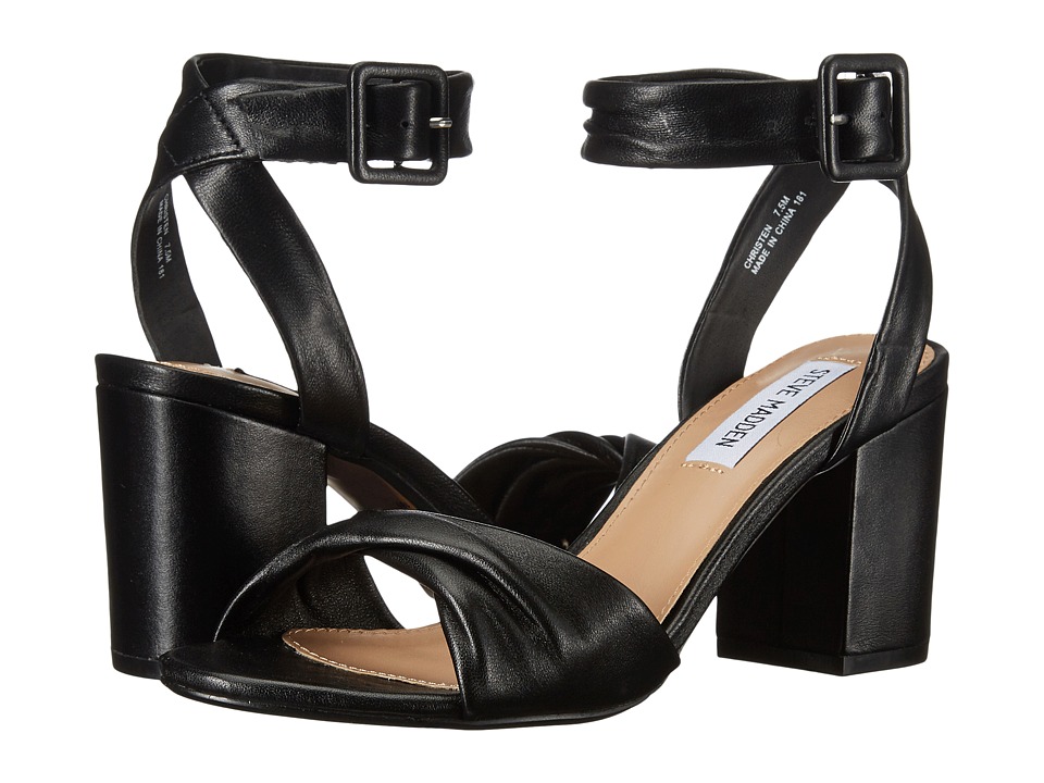 Steve Madden Christen (Black Leather) Women