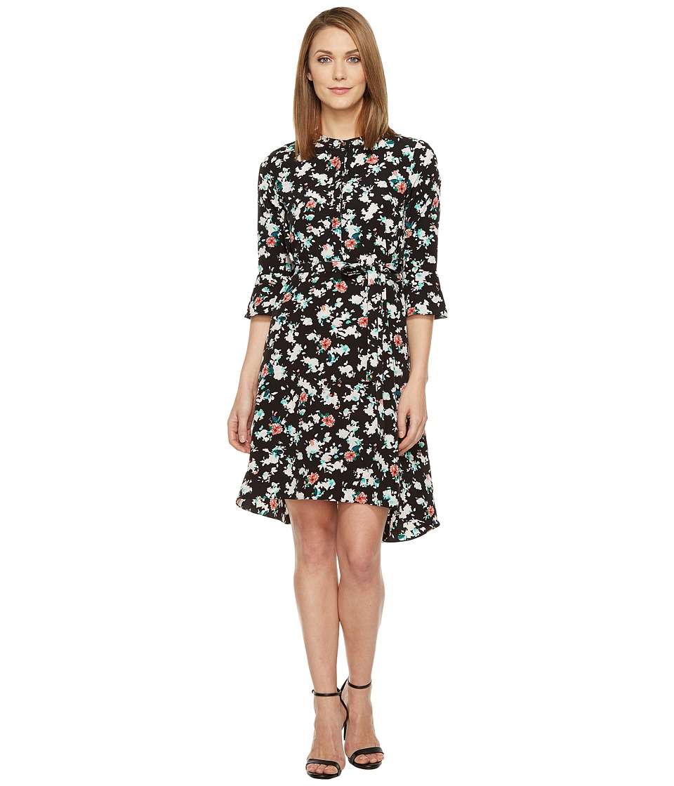 Ellen Tracy Soft Shirtdress (Petite Blooms Multi) Women