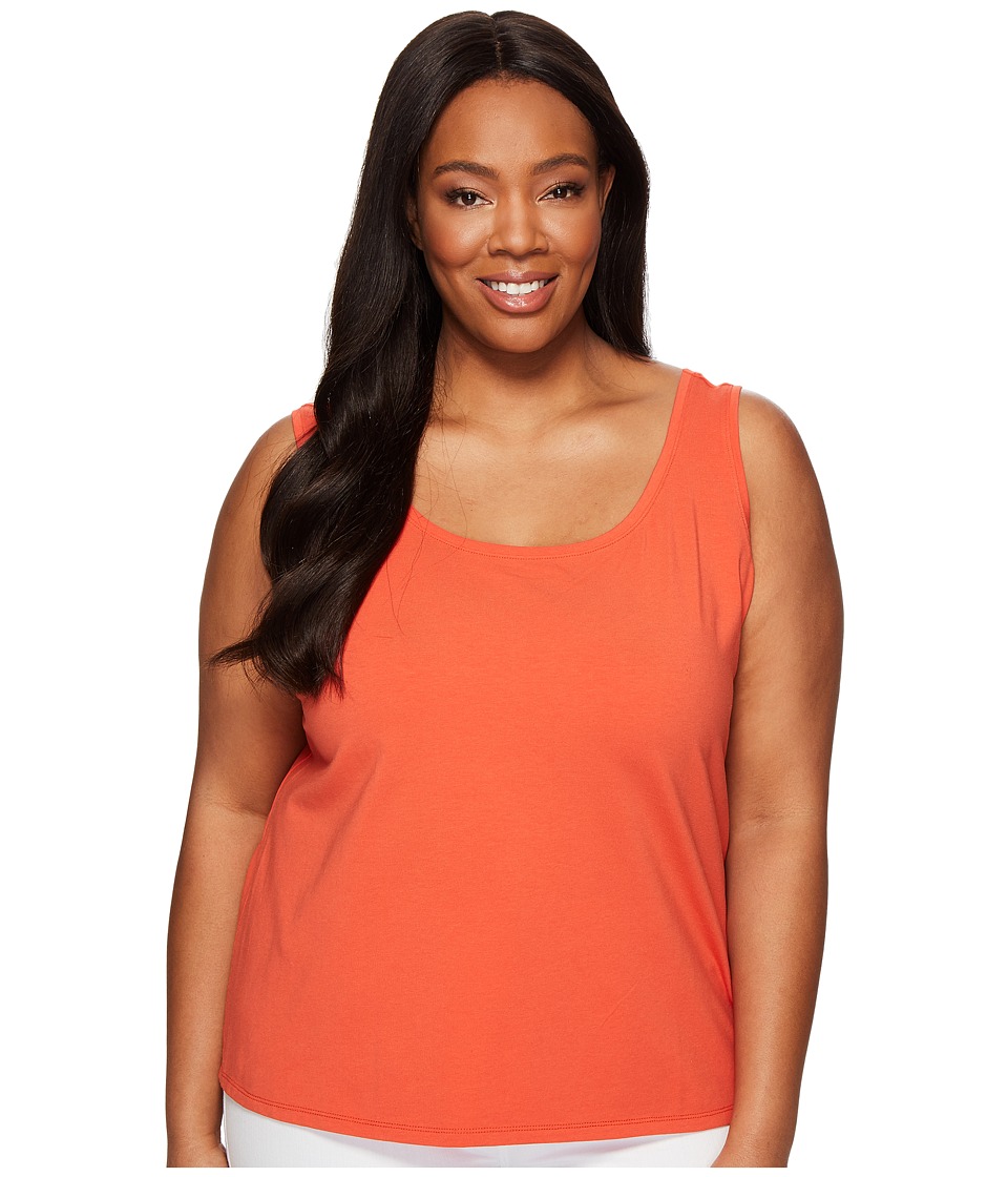 NIC+ZOE Plus Size Perfect Tank (Cinnabar) Women