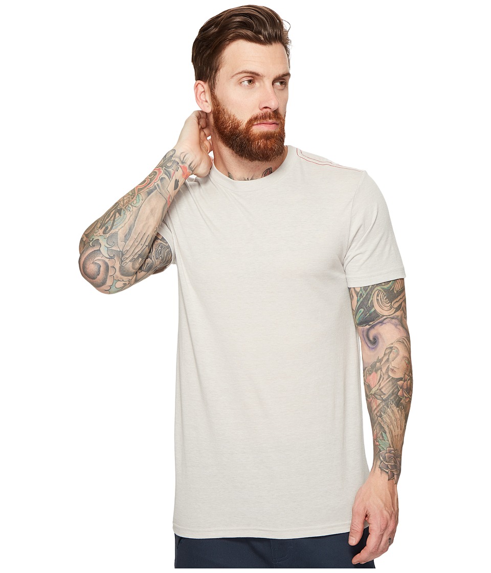 RVCA Label Vintage Dye Tee (Warm Grey) Men