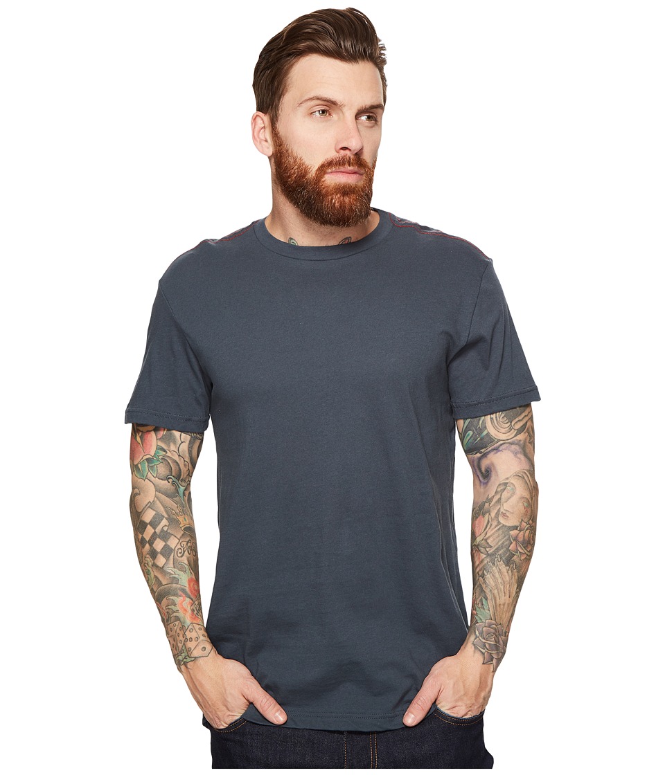 RVCA Label Vintage Wash Tee (Midnight) Men