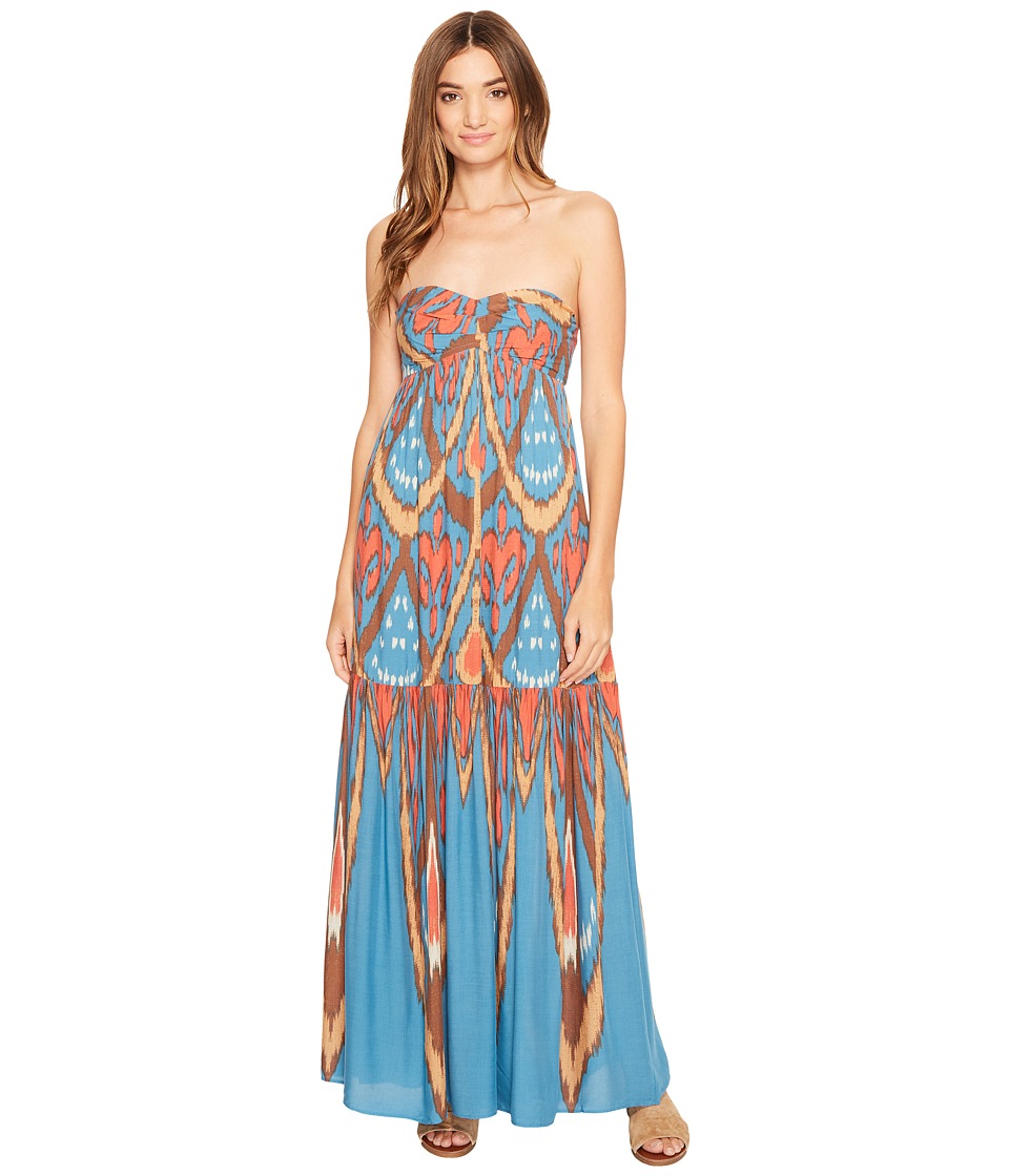 Free People Mojave Maxi Dress (Blue Combo) Women