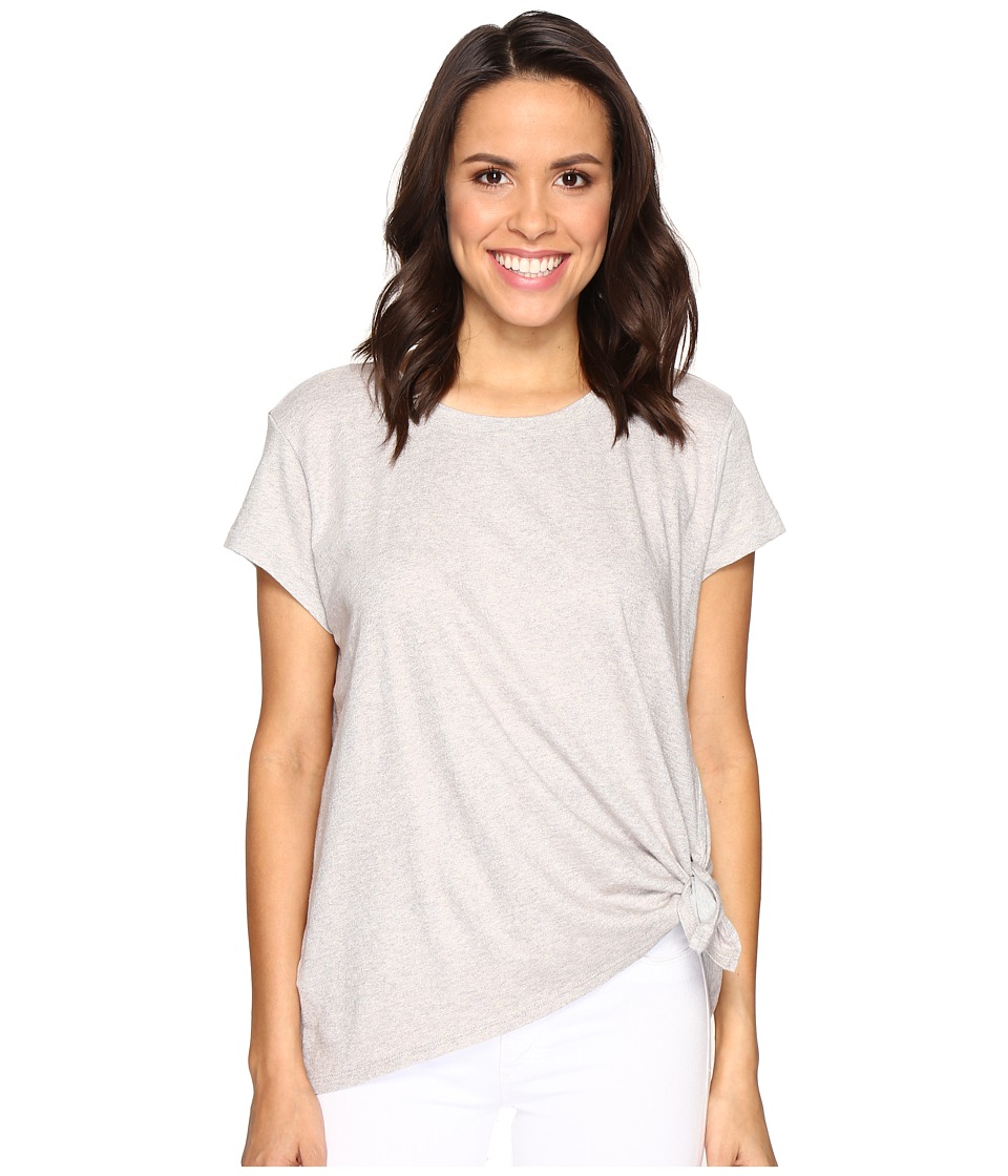 Calvin Klein Jeans Heather Foiled Tie Knot Tee (Silver Cloud Heather) Women