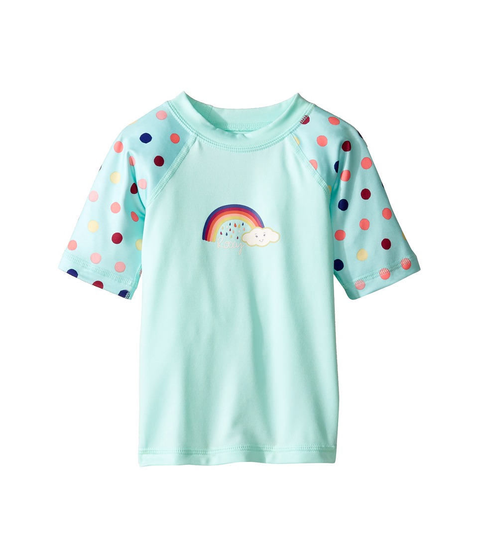 Roxy Kids Sweet Tooth Short Sleeve Rashguard (Infant) (Beach Glass) Girl