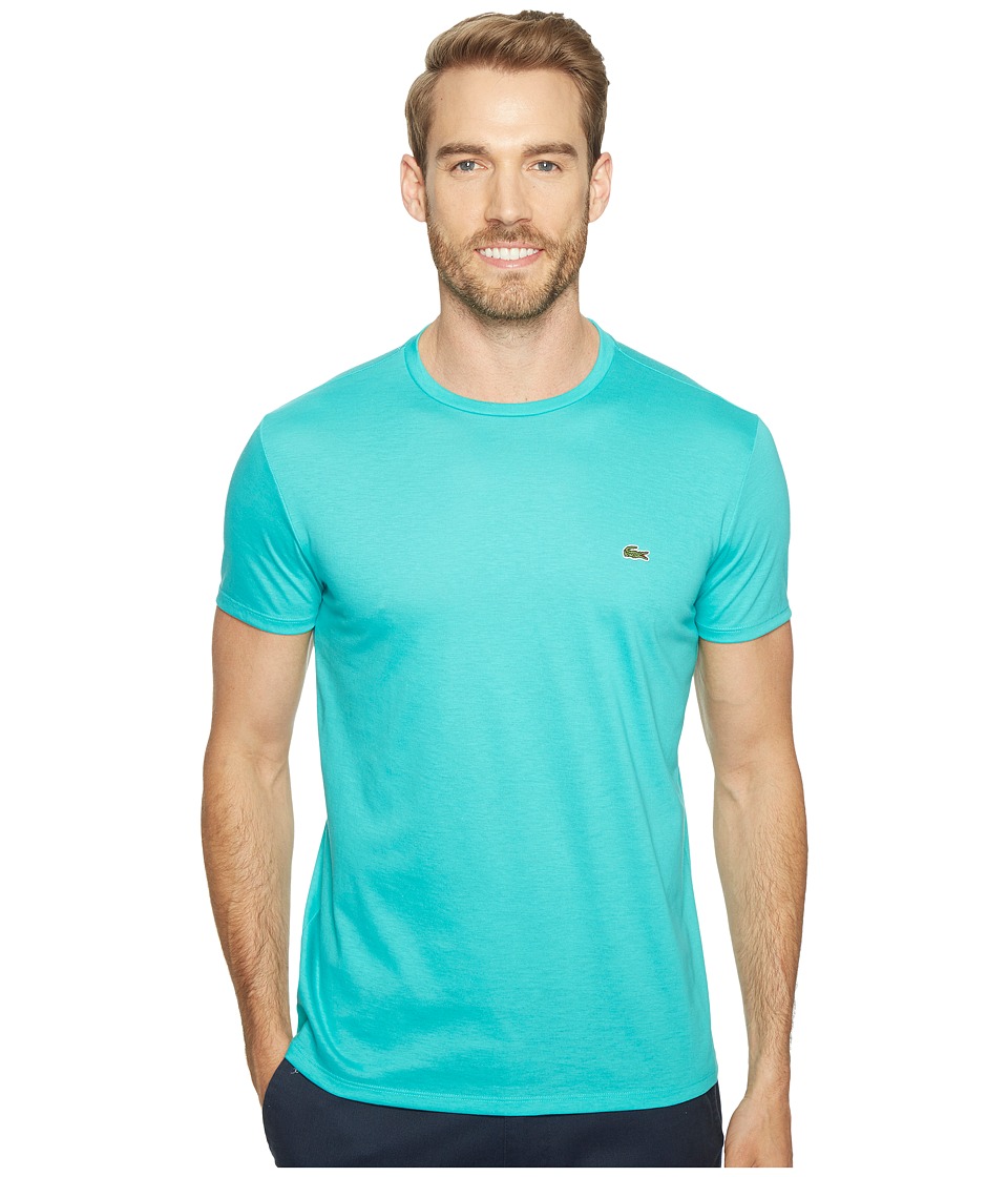 Lacoste Short Sleeve Pima Crew Neck Tee (Bermuda 08H) Men