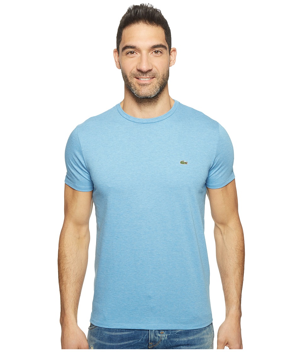 Lacoste Short Sleeve Pima Crew Neck Tee (Horizon Blue Chine) Men