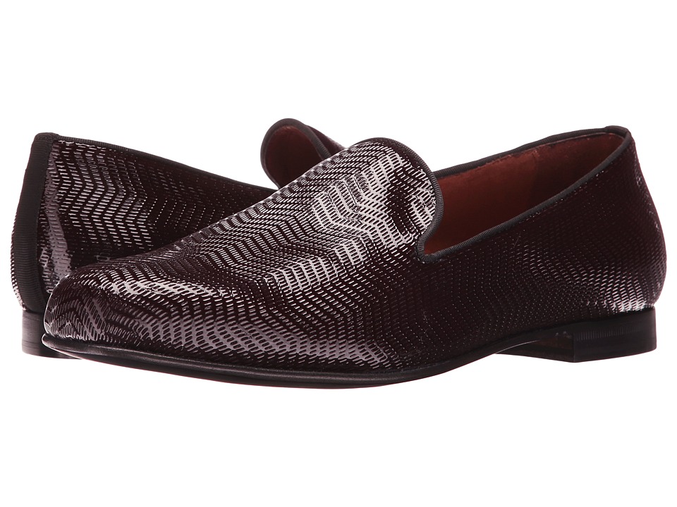 Massimo Matteo Textured Parent Slip-On (Burgundy Patent) Men