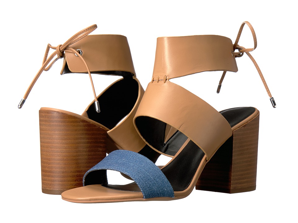 Rebecca Minkoff Christy (Light Blue Denim/Natural Vachetta) High Heels