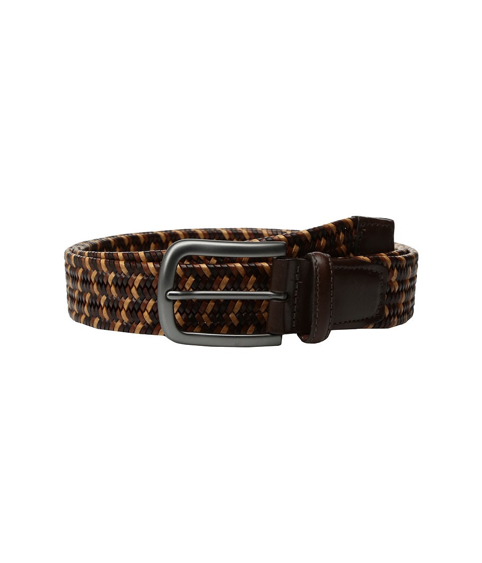 Torino Leather Co. 35mm Italian Mini Strand Woven Stretch Leather (Brown/Tan/Cognac) Men