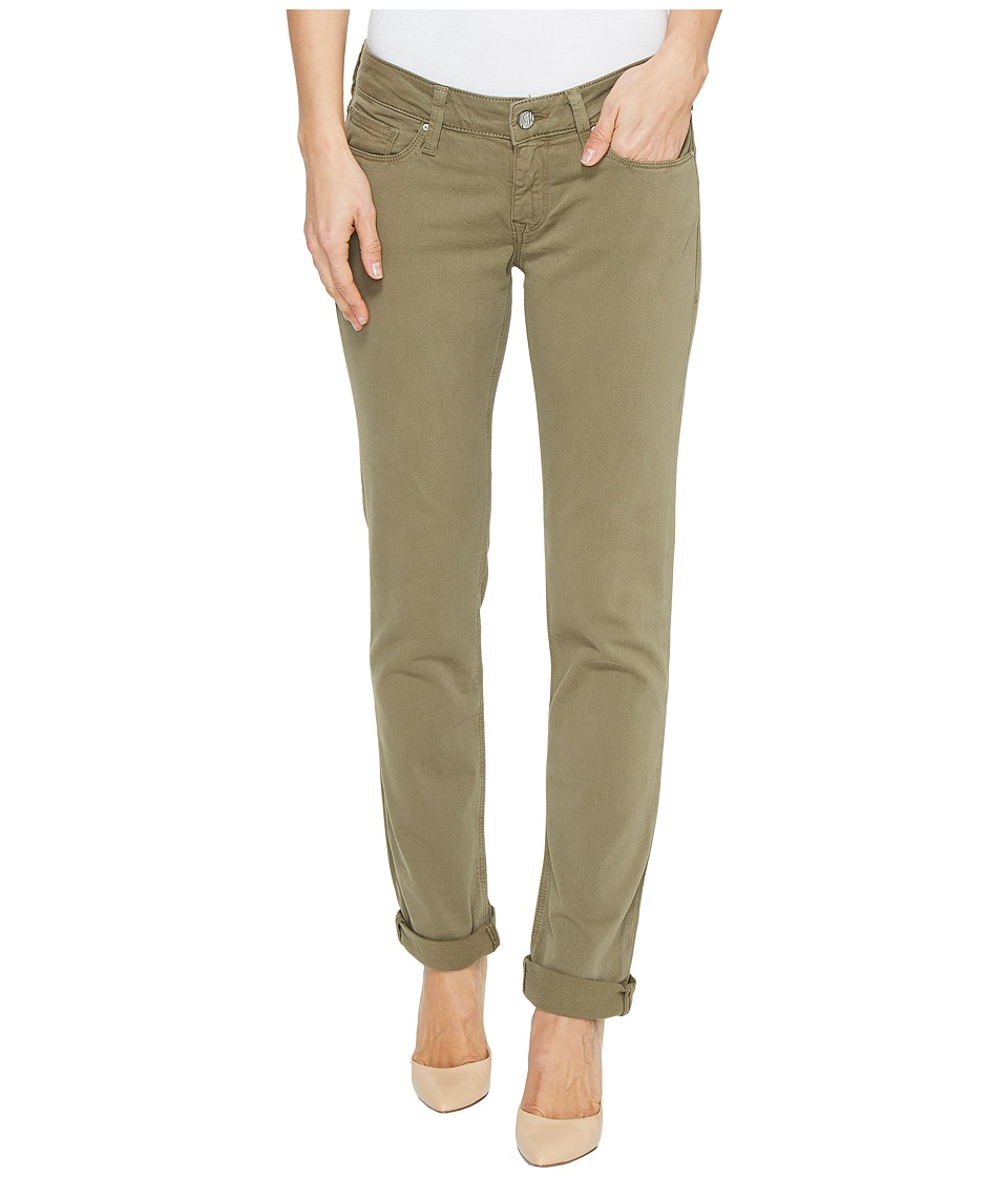 Mavi Jeans Emma Slim Boyfriend in Silver Green Twill (Silver Green Twill) Women