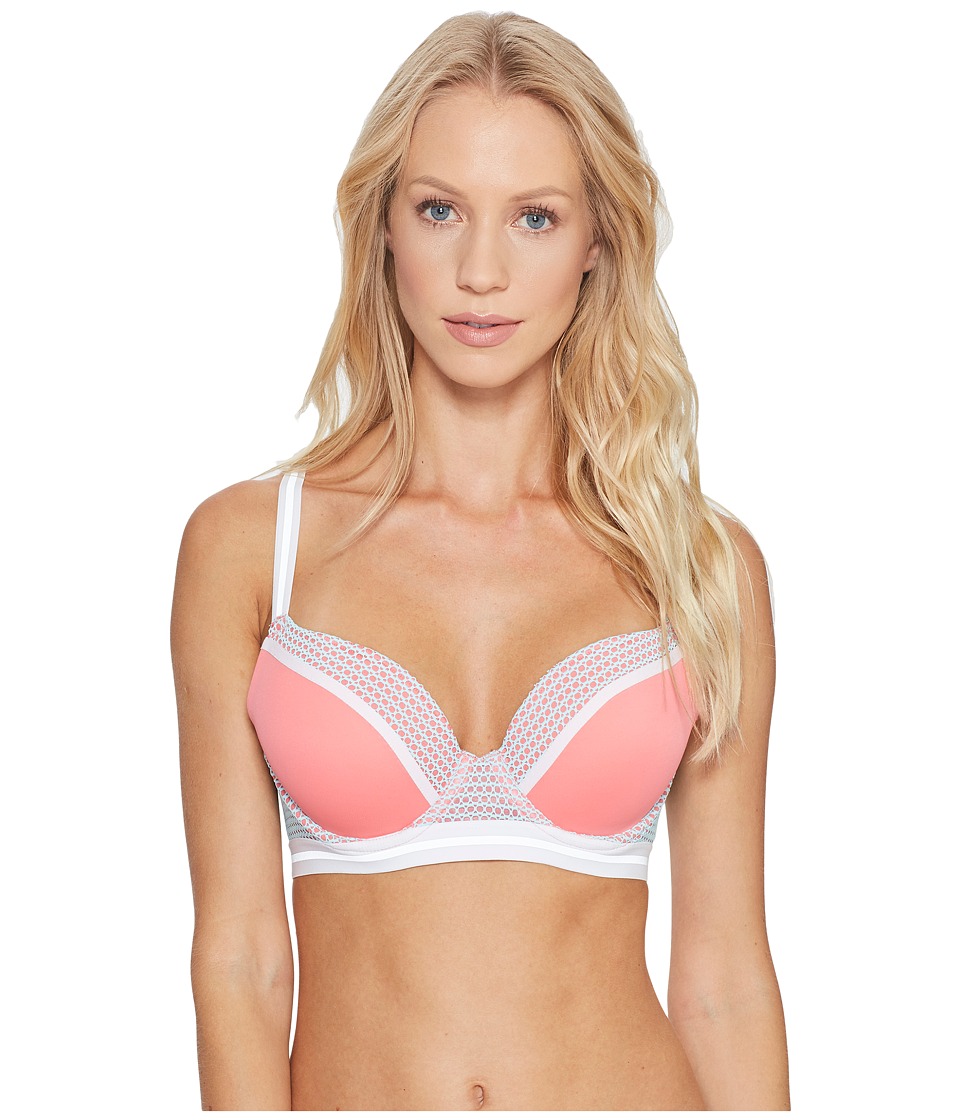 OnGossamer Active Uplift Push-Up Plunge Sport Bra G9122 (Guava) Women