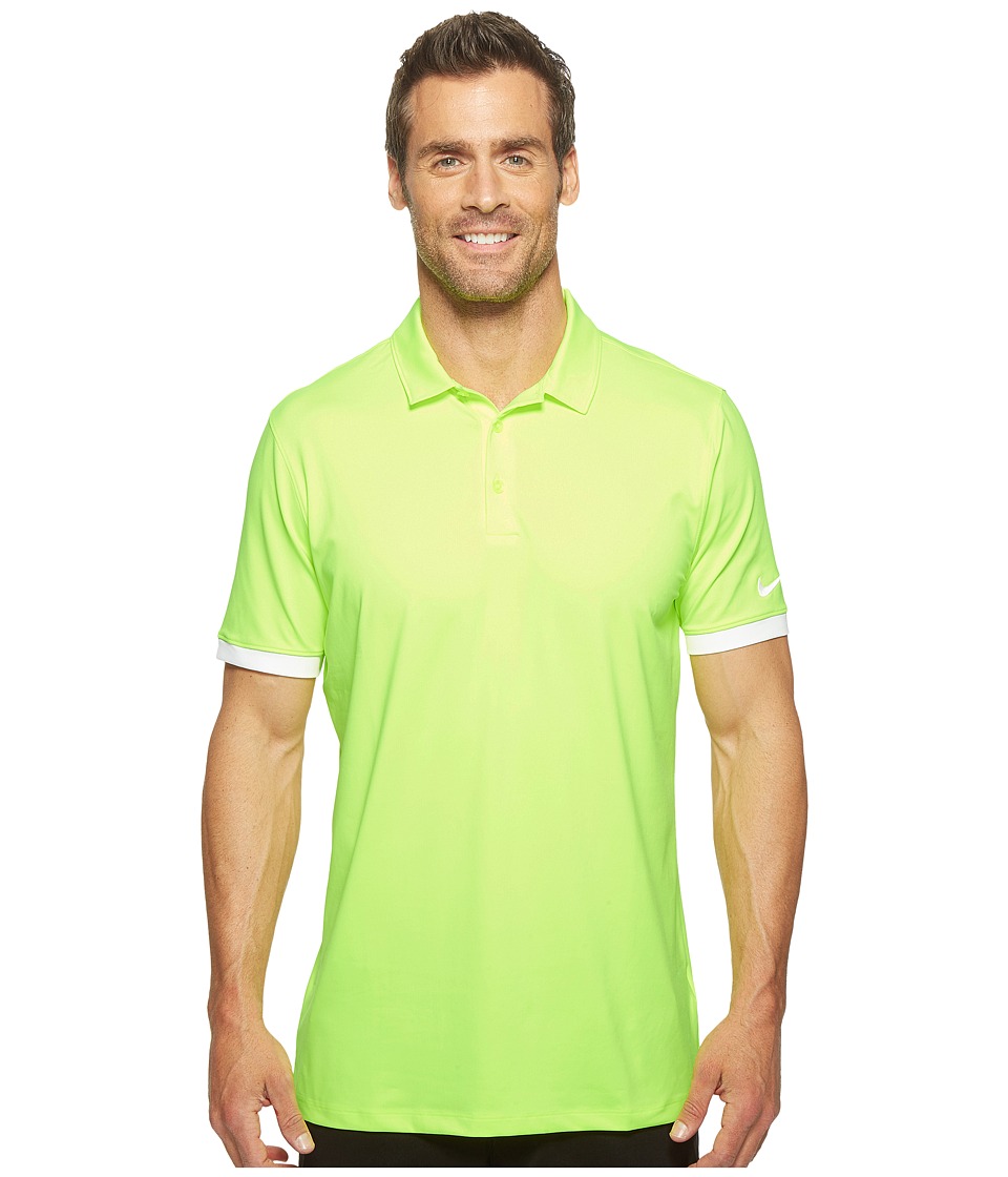 Nike - Short Sleeve Polo (Volt/White/White) Men