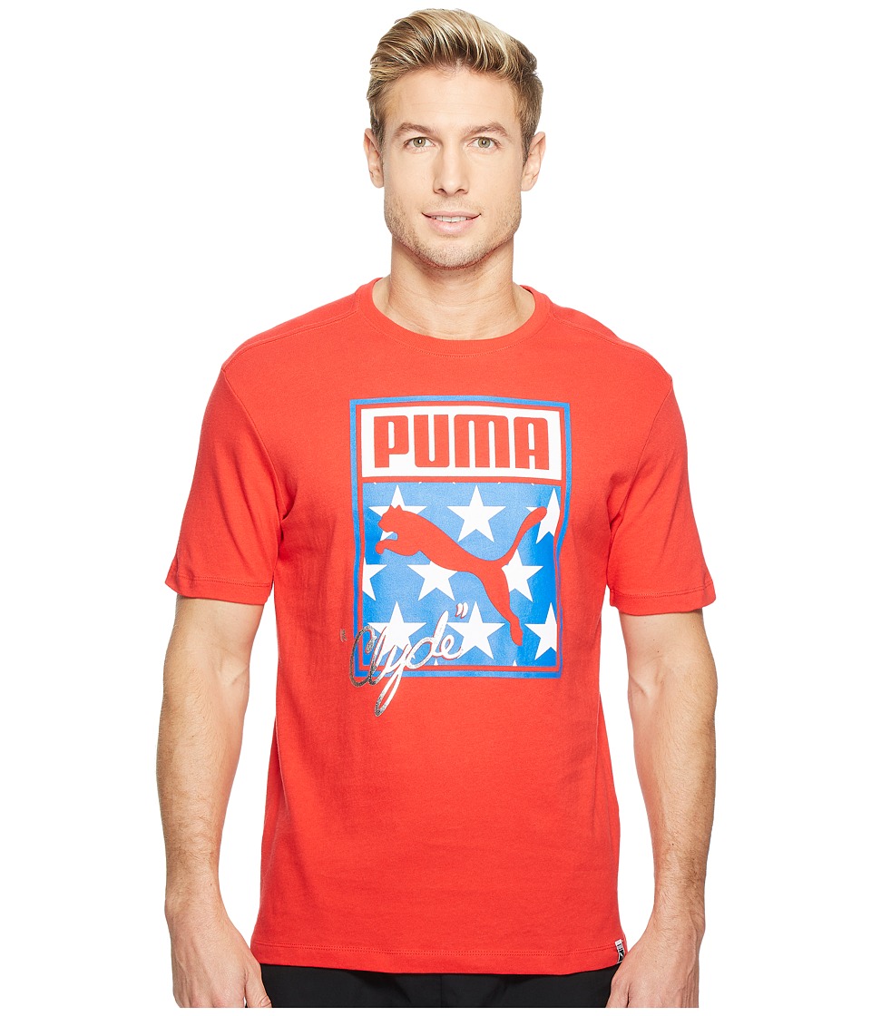 PUMA Sneaker Tongue Logo Tee (Puma Red) Men