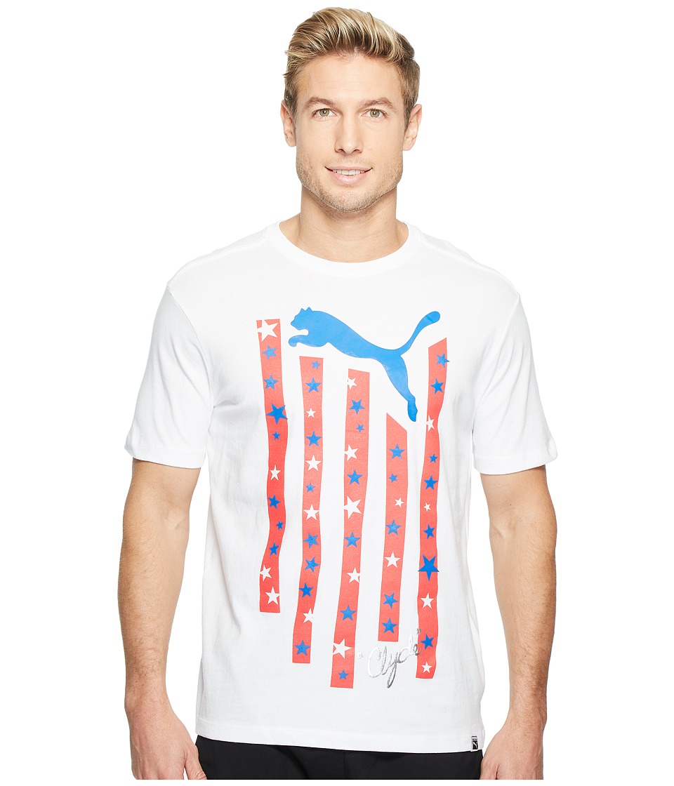 PUMA Stars Stripes Cat Tee (PUMA White) Men