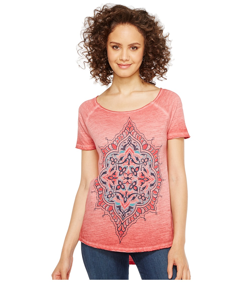 Lucky Brand Geo Floral Tee (Biking Red (Prior Season)) Women