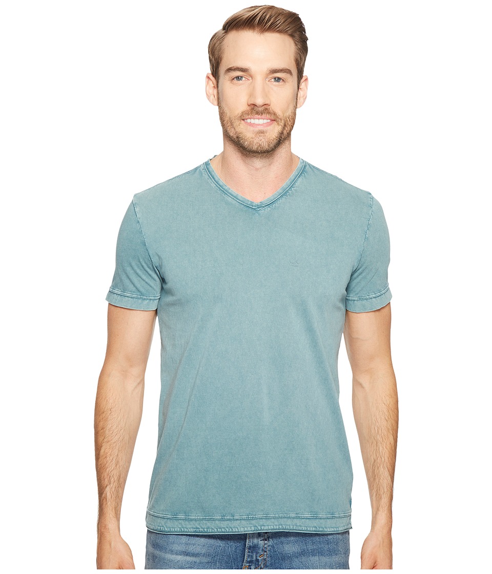 Calvin Klein Jeans Weekend Acid Wash V-Neck T-Shirt (Keel Blue) Men