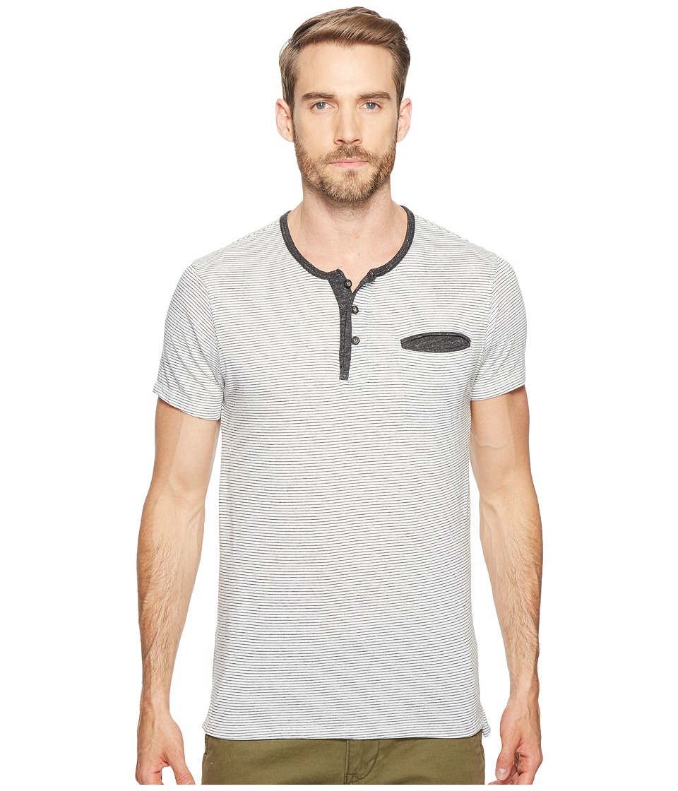 Alternative Eco Jersey Yarn-Dye Stripe Offshore Henley (Eco Ivory Seaside Stripe) Men