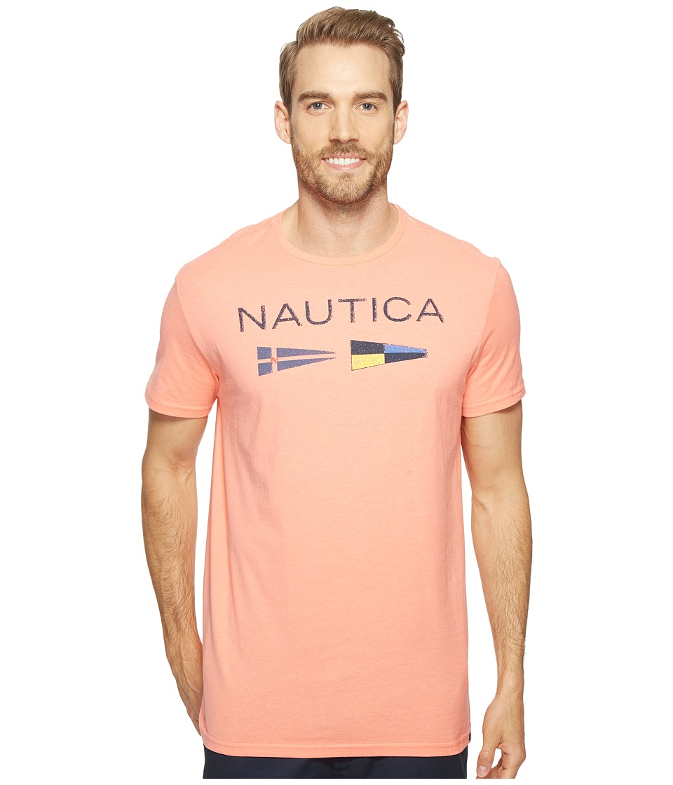 Nautica Nautica Flags Tee (Pale Coral) Men