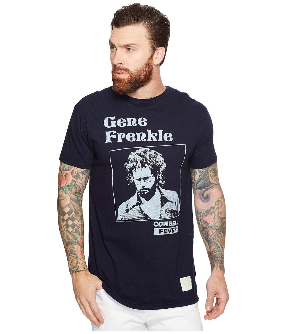 The Original Retro Brand More Cowbell Short Sleeve Vintage Cotton Tee (Navy) Men