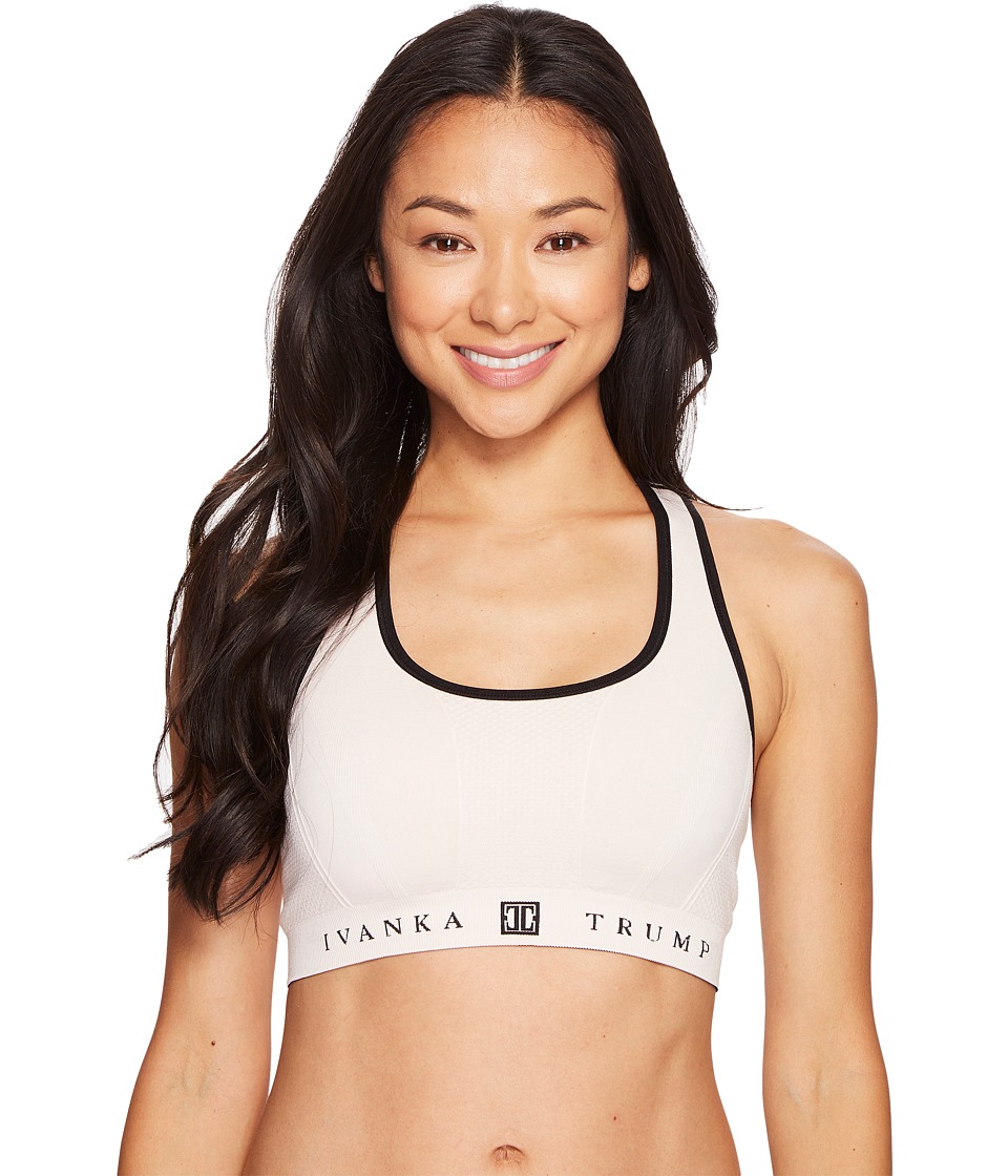 Ivanka Trump Seamless Reversible Logo Sports Bra (Black/Blush) Women