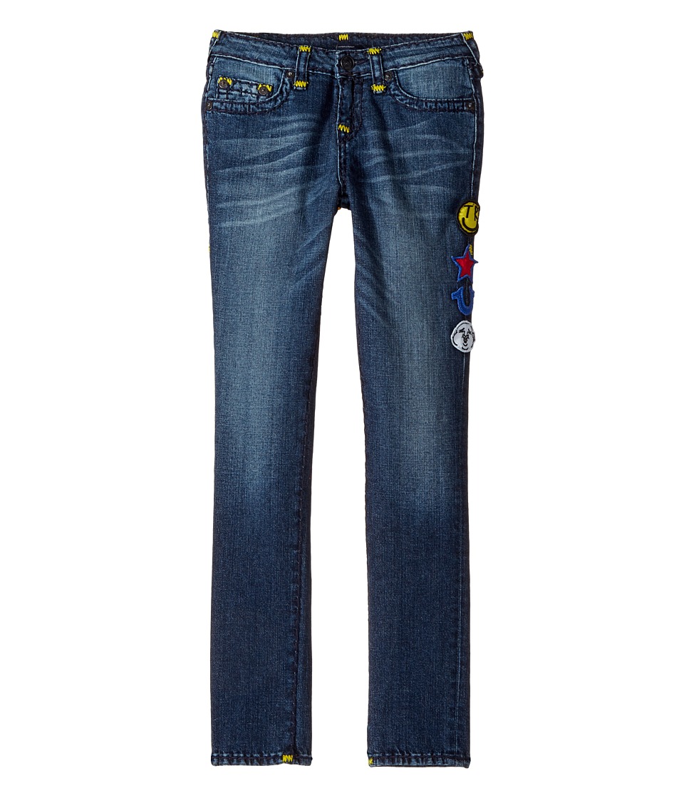 True Religion Kids Tony Jeans with Patches in Rustic Indigo (Big Kids) (Rustic Indigo) Boy