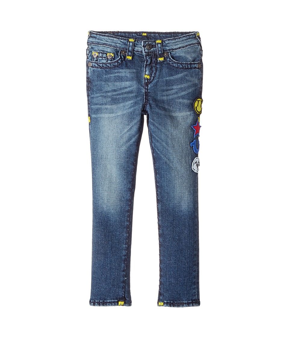 True Religion Kids Tony Jeans with Patches in Rustic Indigo (Toddler/Little Kids) (Rustic Indigo) Boy