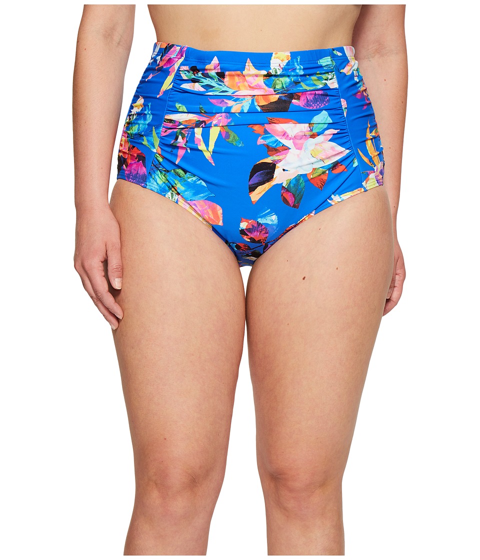 La Blanca Plus Size Havana Tropics Ultra Hi-Rise Pant (Sapphire) Women
