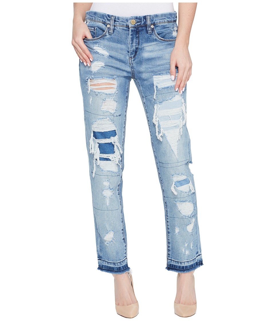 Blank NYC Distressed Denim Boyfriend with Released Hem in Looking Glass (Looking Glass) Women