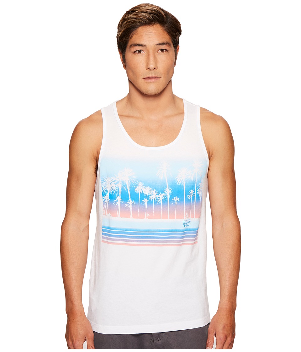 Original Penguin Ombre Palm Tank Top (Bright White) Men