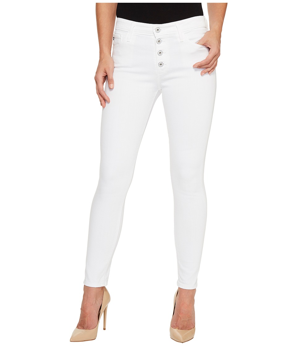 AG Adriano Goldschmied Farrah Skinny Ankle E Button Up in White (White) Women