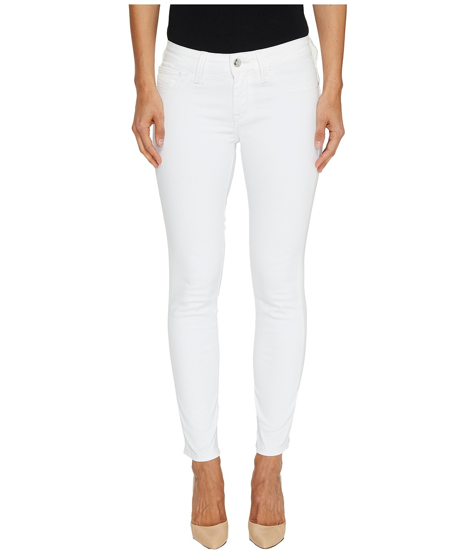 Mavi Jeans Adriana Mid-Rise Skinny Ankle in Super White (Super White) Women