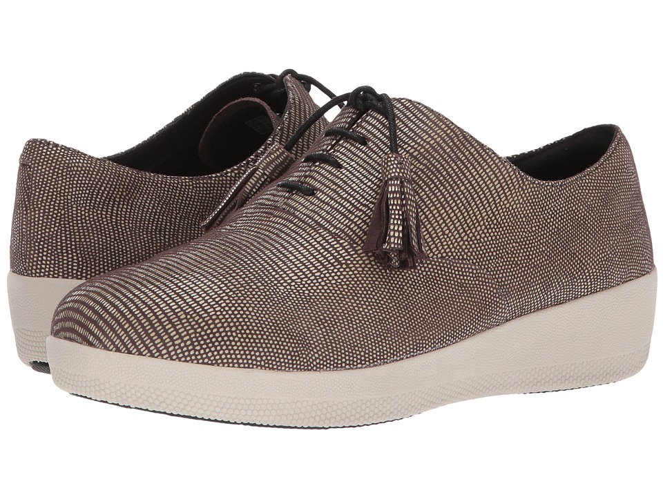 FitFlop Classic Tassel Superoxford Lizard Print (Chocolate Brown) Women