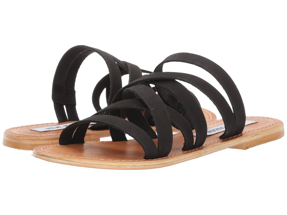 Steve Madden Campbell (Black Leather) Women