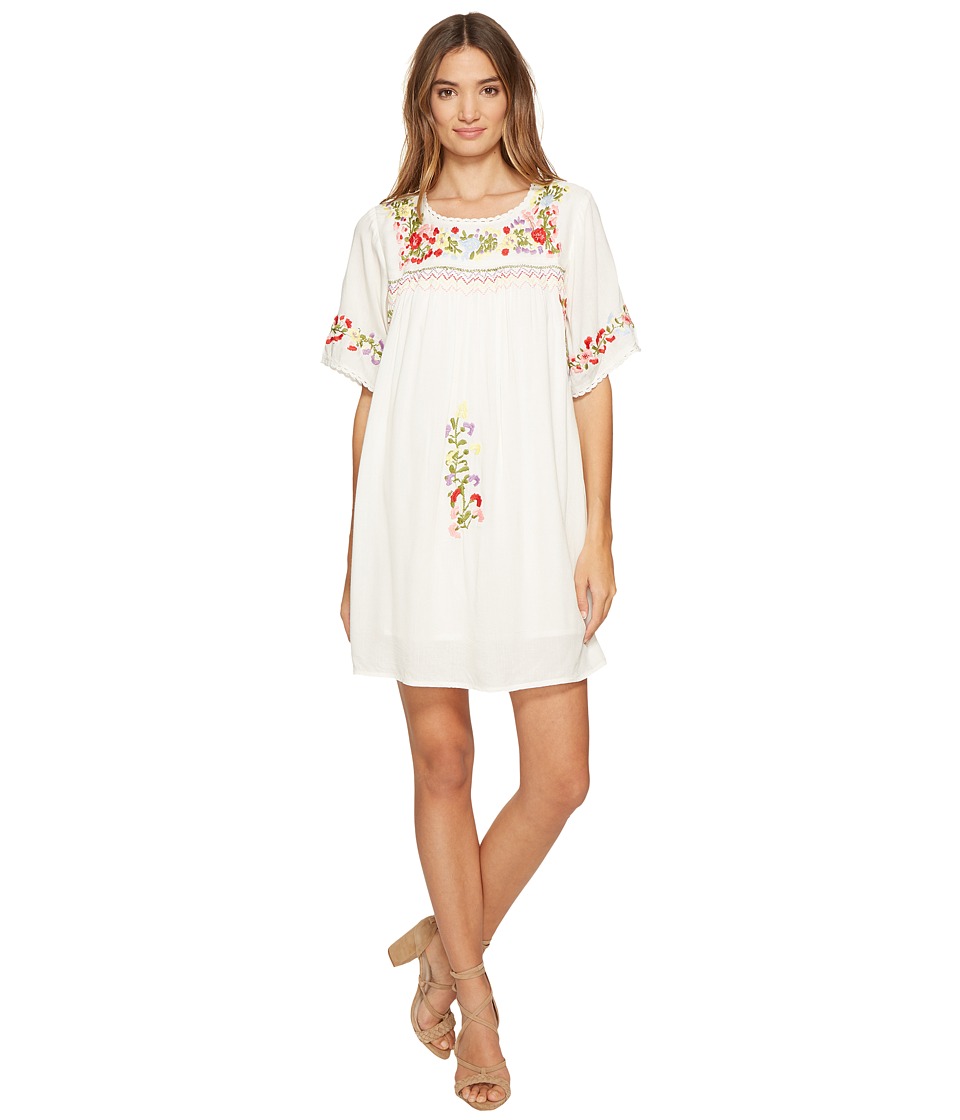 ROMEO & JULIET COUTURE Embroidered Tunic Dress (White Combo) Women