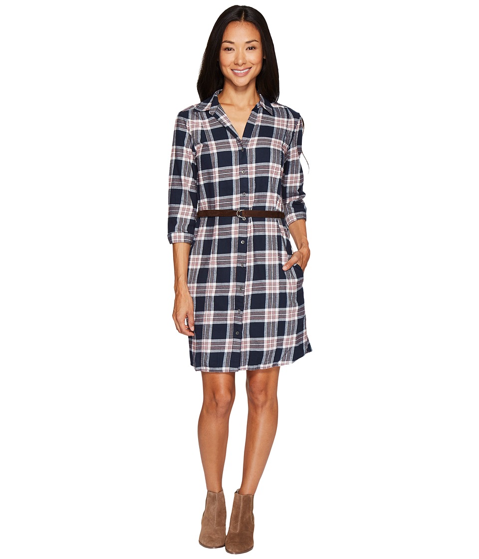 Mavi Jeans Plaid Dress (Midnight Blue) Women