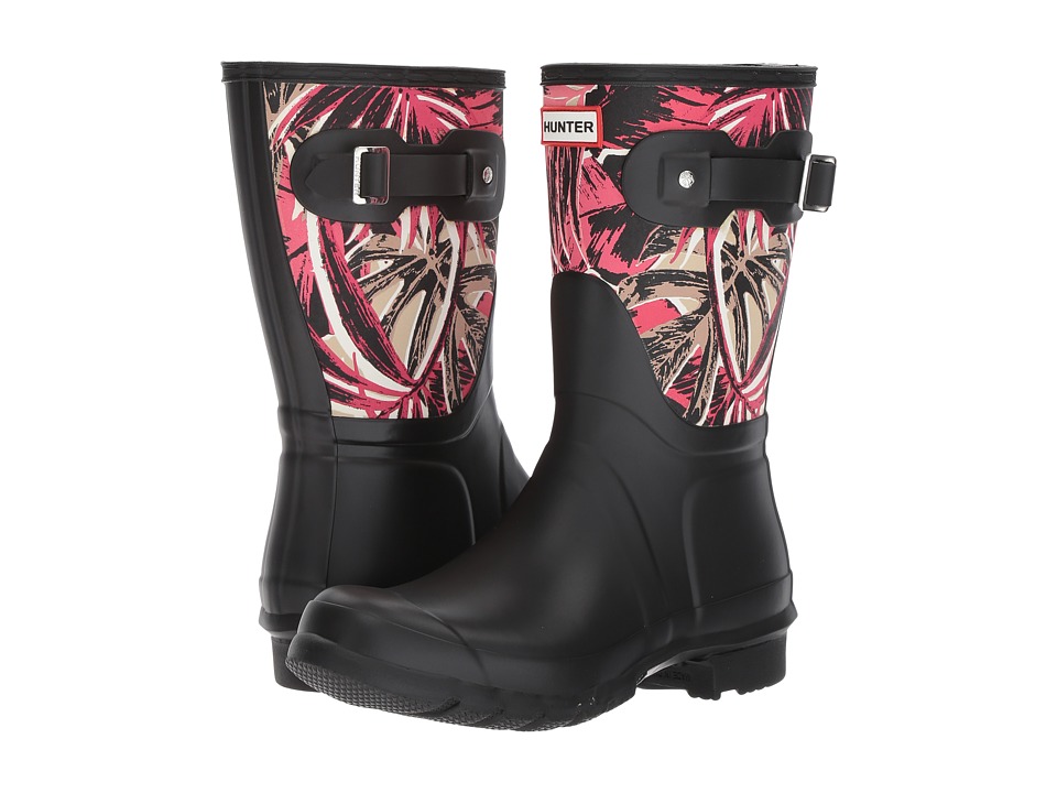 Hunter Original Short Canvas Jungle Print (Black) Women