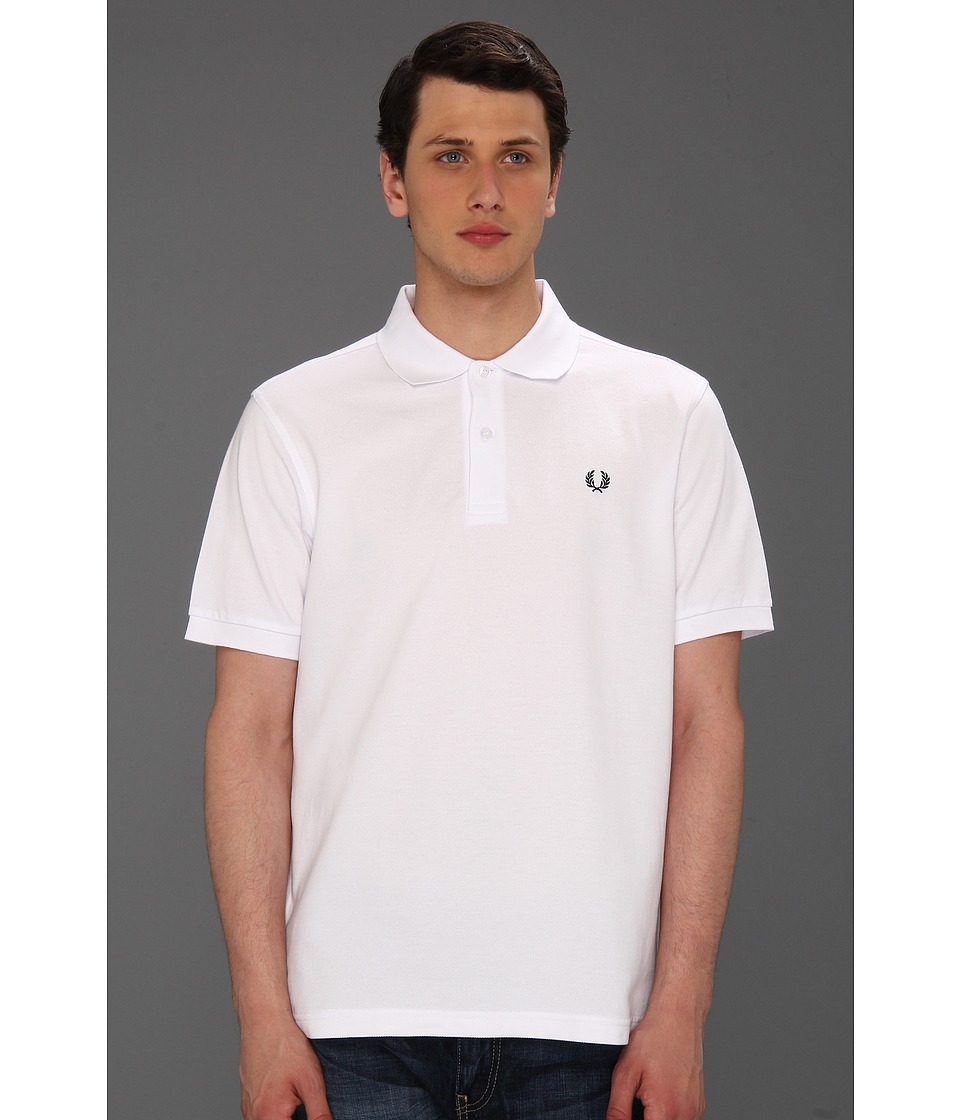 Fred Perry - Plain Fit Fred Perry Shirt (White/Navy) Men