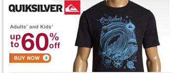 Quiksilver and Quiksilver Kids Up to 60% off